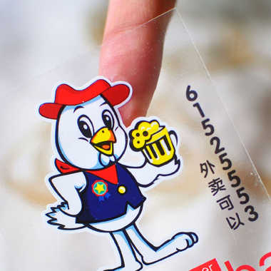 透明不干胶标签